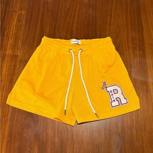 RYOKO RAIN Neon Yellow Mesh Shorts M